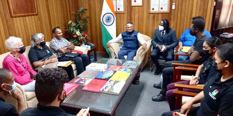 Guyana Chess Federation in Courtesy Visit with Indian Ambassador