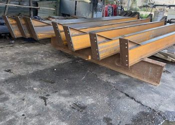 Beams at site of Mandir.