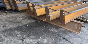 Beams at site of Mandir.