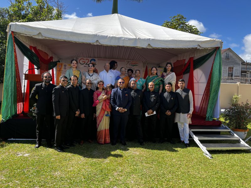 India High Commission Guyana Celebrates 73rd Republic Day; flag hoisted 