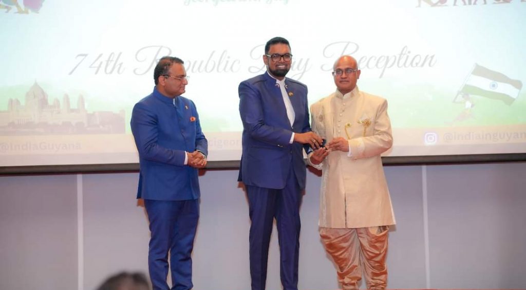 Dr. Bisram Honored by India High Commission Guyana