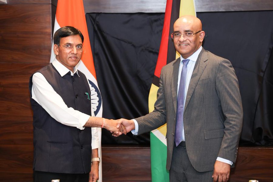 Guyana VP Jagdeo Engages Health Minister of India in Delhi