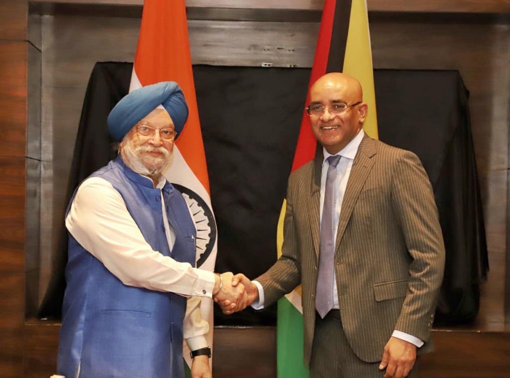Guyana Vice President Discusses Energy & Bilateral Ties with India Energy Minister