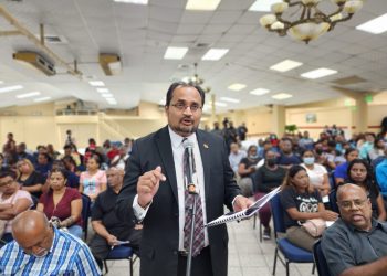 Member of Parliament Dinesh Rambally addressed public hearing on RIC in Trinidad.
