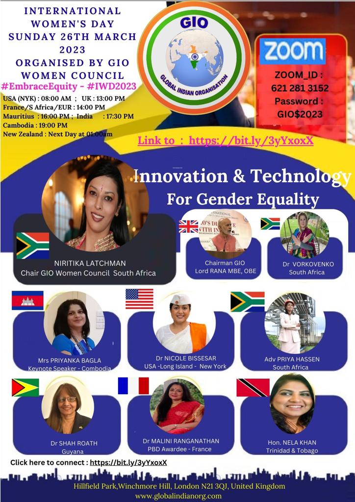 Indian Gender Technology Conference on March 26