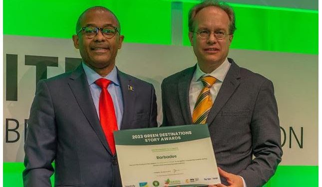 BARBADOS WINS TOP GREEN DESTINATIONAWARD AT ITB BERLIN