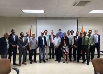 Private sector representatives met with Governor of the Bank of Guyana, Gobind Ganga (PSC Photo)