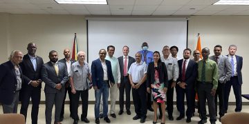Private sector representatives met with Governor of the Bank of Guyana, Gobind Ganga (PSC Photo)