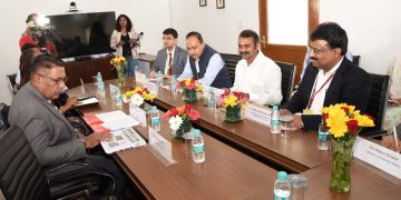 Guyana’s Mustapha meets Indian Agriculture (State) Minister