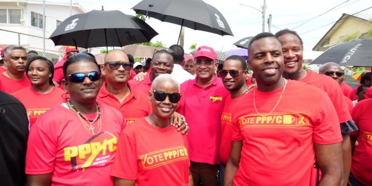 Jagdeo accompanied PPP candidates to Guyana LGE 2023 Nominations