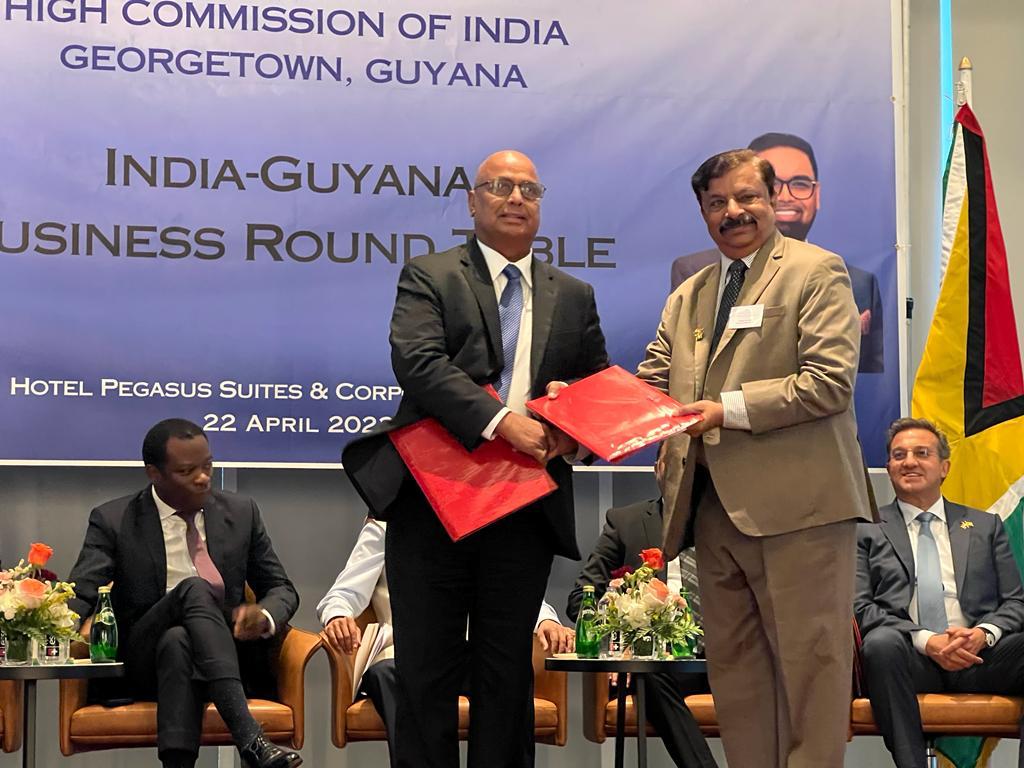 Memorandum Of Agreement signed between India Industrial group and Guyana Energy Group
