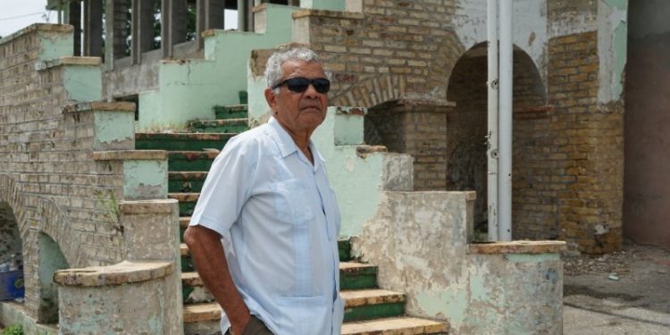 BRINSLEY SAMAROO AT STEPS NEAR SEVILLA HOUSE 2015