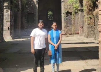Tejyas Singh with his IIT Bombay supervisor
