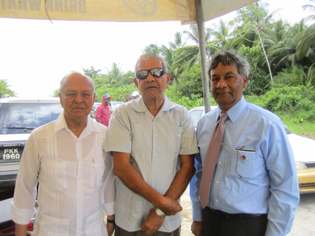 Yesu Persaud, Brindsley Samaroo and Ashook Ramsaran at Indian Arrival Day 2013 in Highbury, Guyana