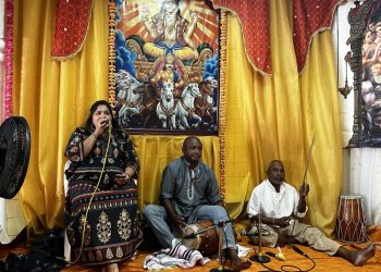 Pictorials of Bhagwatam at Vishnu Mandir Barataria