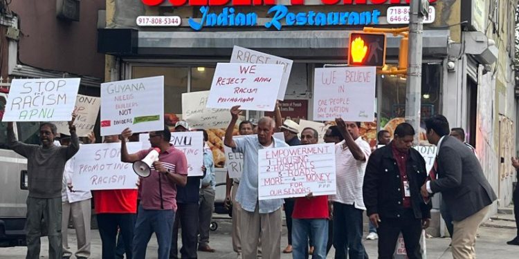 Richmond Hill Protest against Guyana Opposition Leader