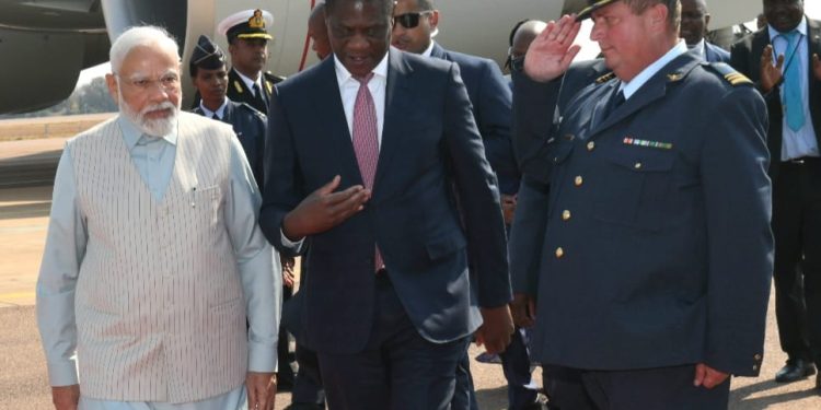 Modi Arrives in South Africa