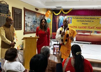 NYC Mayor Adams Graces Mandir on Gandhi Peace March