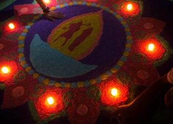 QUEEN’S COLLEGE’S  HINDU SOCIETY WINs 4th AT THE DHARMIC RANGOLI COMPETITION