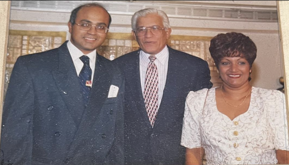 Dr Bisram with PM Panday and First Lady Oma