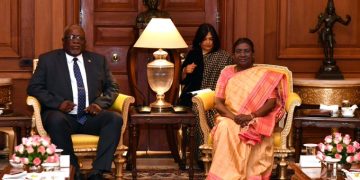 Guyana’s PM Mark Phillips in Delhi