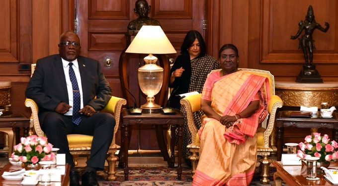 Guyana’s PM Mark Phillips in Delhi