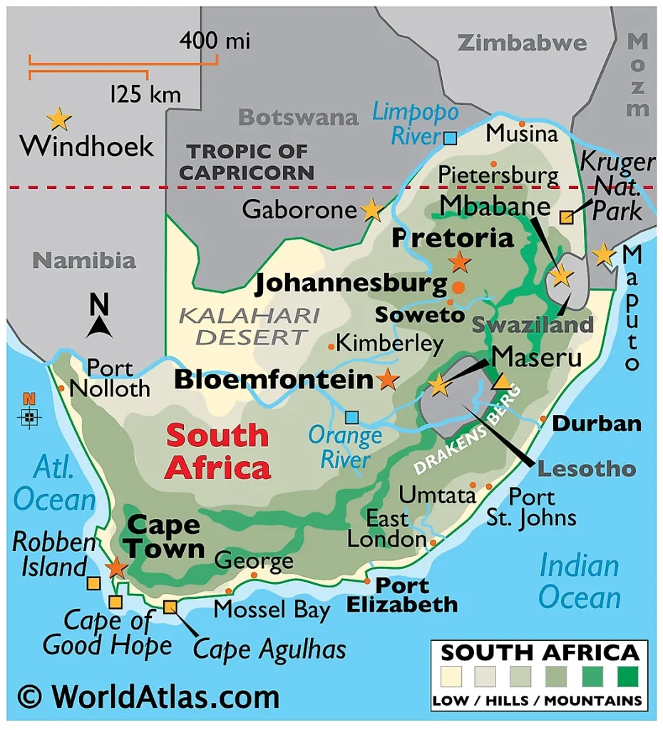 South Africa map