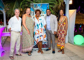 Pictured: Marketing-John Cather (Elite Island Resort), Director of Product-Sherrie Ault (Elite Island Resort), Executive Director-Patrice Simon (ABHTA), CEO-Colin C. James (ABTA), Director of Tourism, UK & Europe-Cherrie Obsorne