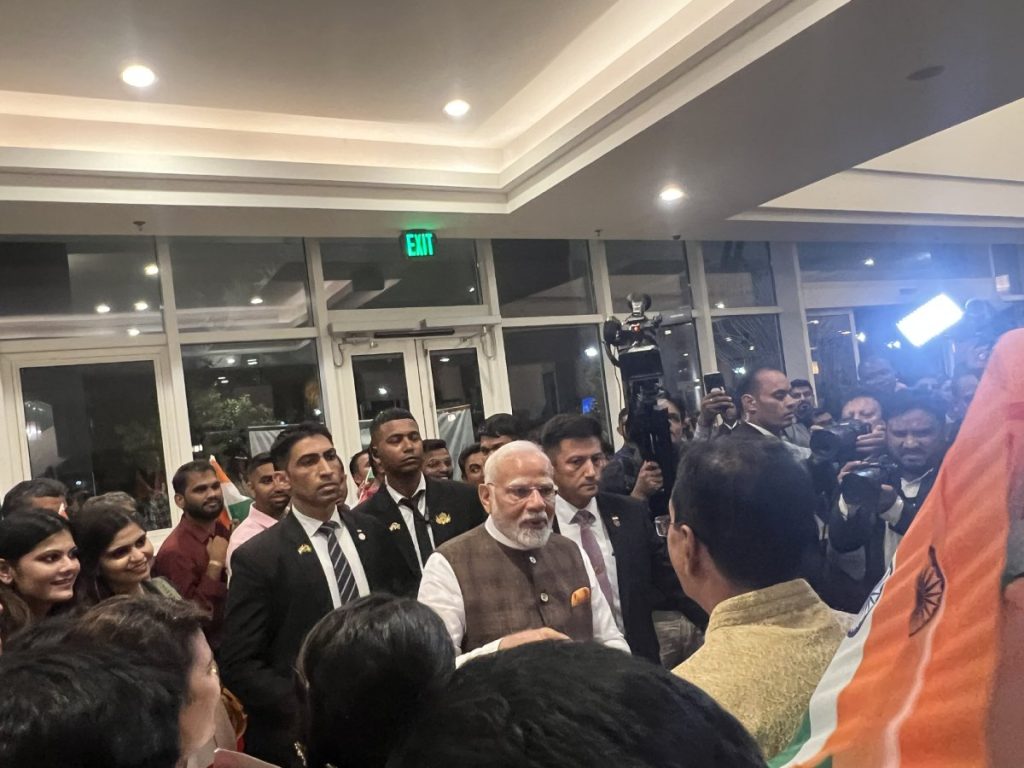 Modi Given Warm Welcome in Guyana