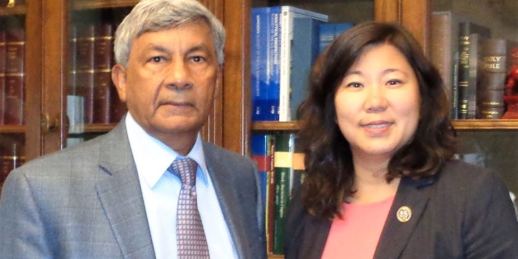 Ashook Ramsaran, US Congresswoman Grace Meng -