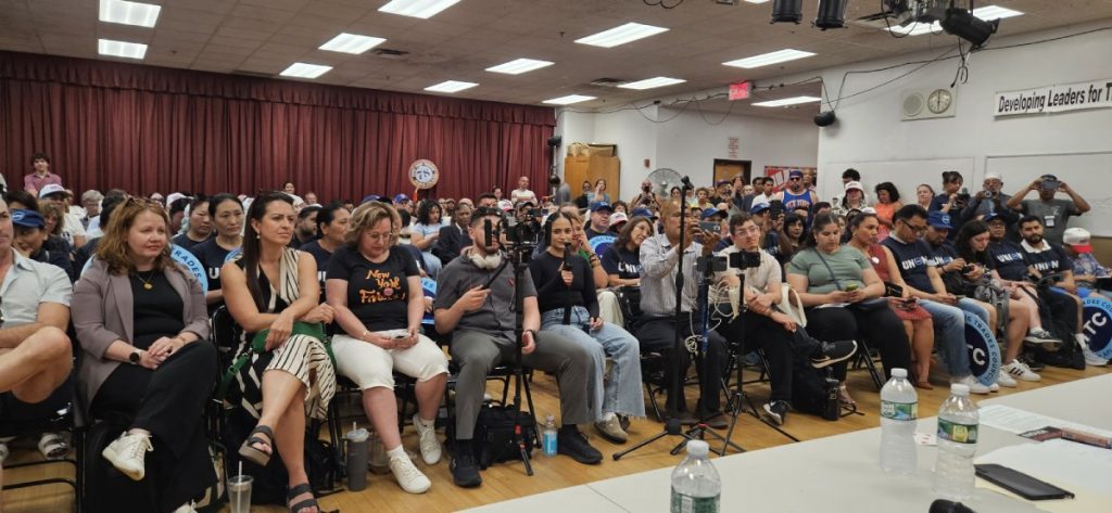 A view of a portion of the auditorium where the Candidates Forum was held.