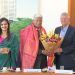 In the Image (L to R): Ms. Priya Pansare, Director, Trade and Investment Promotion, World Trade Center Mumbai; Dr. Vijay Kalantri, Chairman, World Trade Center Mumbai and President, All India Association of Industries; and Sen. Wayne Harper, President Pro Tempore of the Utah Senate, USA, felicitating Dr. Kalantri.
