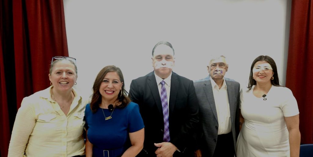 Picture (l-r): Leslie Ellman (president of JHBG), NYS Assembly Member Jessica González-Rojas; former NYS Sen. Hiram Monserrate; QCC Exec. VP Ashook Ramsaran; and NYS Sen. Jessica Ramos. 